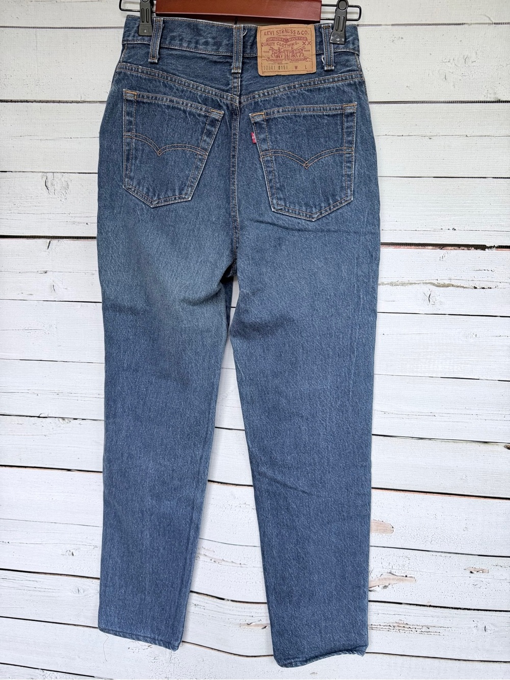 Vintage Levi's 501 High Rise Straight Leg Jeans - Made in USA - Size 5 - Picture 4 of 5